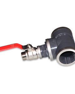 Valve stop 1 1/2" with connec- tion material PVC